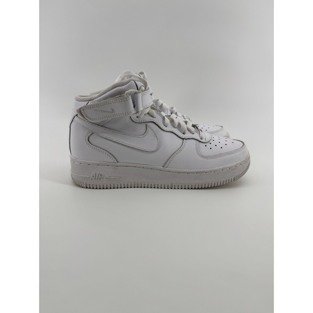 Nike Air Force 1 Mid LE‎ White Sneakers Youth Athletic Shoes Size 7Y